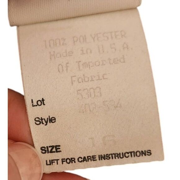 Vintage 80s Pykettes Button Up Secretary Blouse Womens Size 16 Blue - Picture 6 of 7